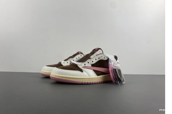 【Free Shipping】  Travis Scott brown OG Low Retro SP 1 Pink Jordan DZ4137-206 DZ4137-206 1103